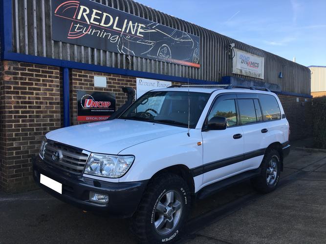 Toyota Land Cruiser 'Amazon' 4.2TD 100 Series - Unichip Tuning 100 series Toyota Land Cruiser fitted with the 4.2td HD-FTE with 5 user selectable maps, high/low boost, throttle booster, towing, off road and anti theft/immobiliser map, also available in the U fit application.