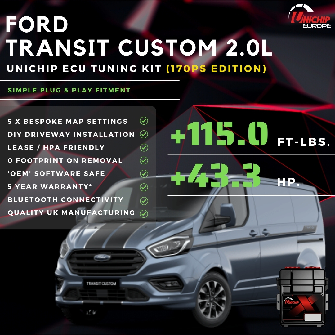 Ford Transit Custom 2.0L 170PS | Plug & Play ECU Tuning Kit (Premium Edition)