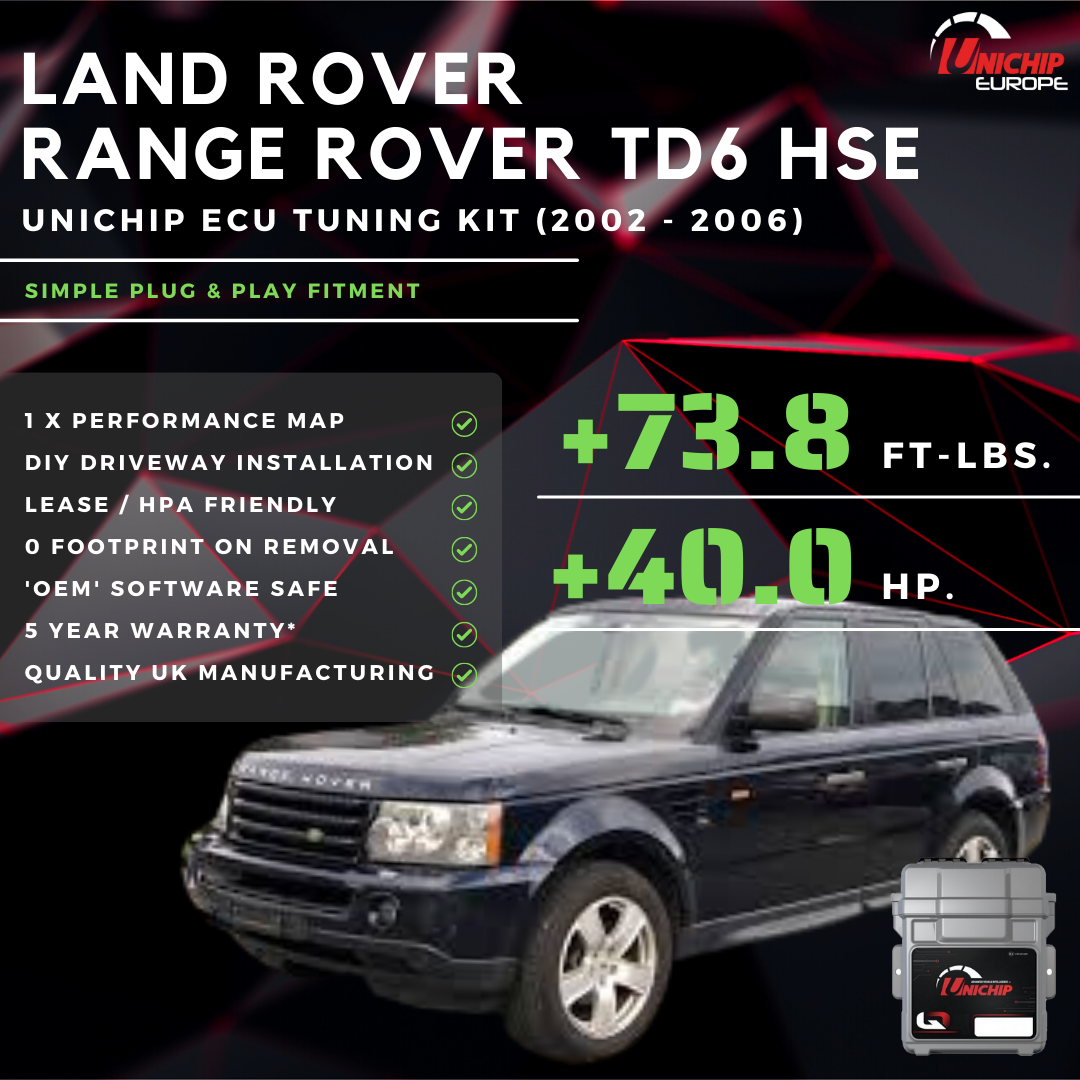 Land Rover Range Rover TD6 HSE 2002 - 06 |Unichip Plug and Play ECU Tuning Kit (Standard Edition)